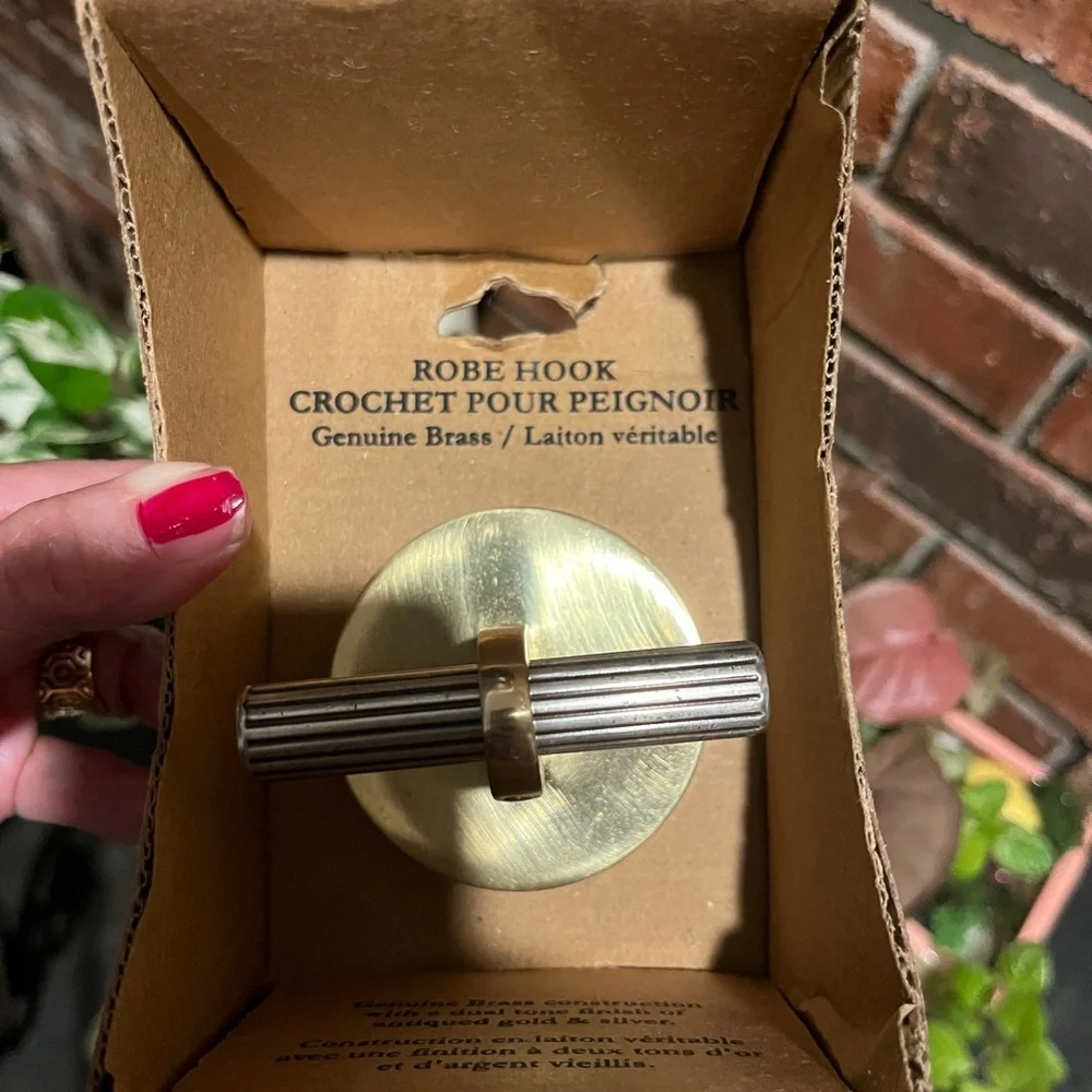 NWT Genuine Brass Robe Hook